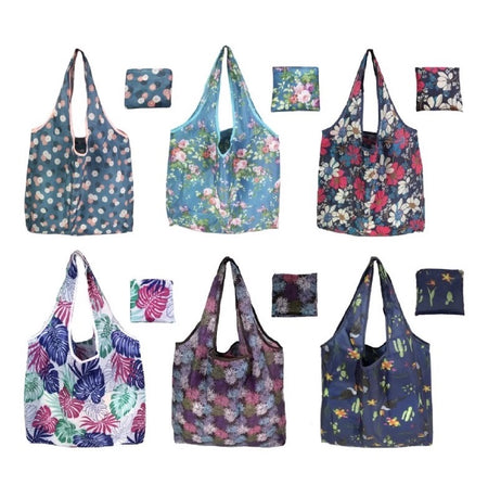 Reusable Flower Grocery Bags (Set of 6)